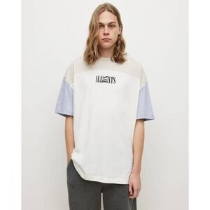 AllSaints Colorblock Logo T-Shirt, Short Sleeve, Relaxed Fit, Casual Top‎